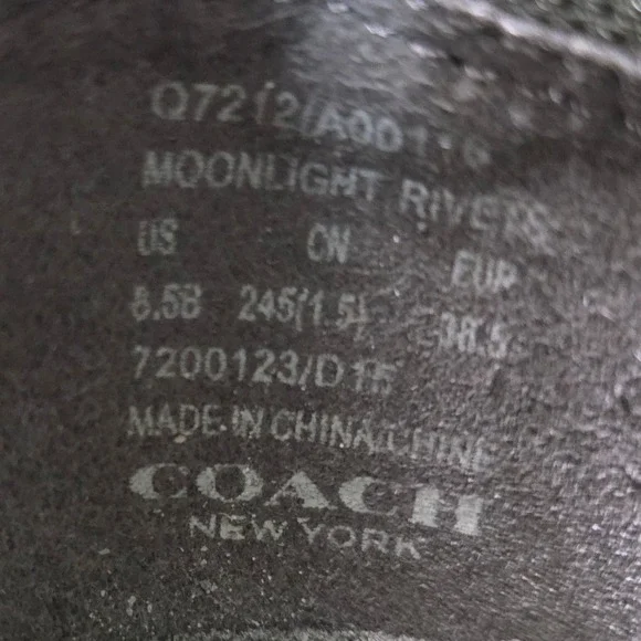 Coach Leather Olive Green Studded Sneakers Moonlight Olive womens size 8.5 EUC - Picture 13 of 14